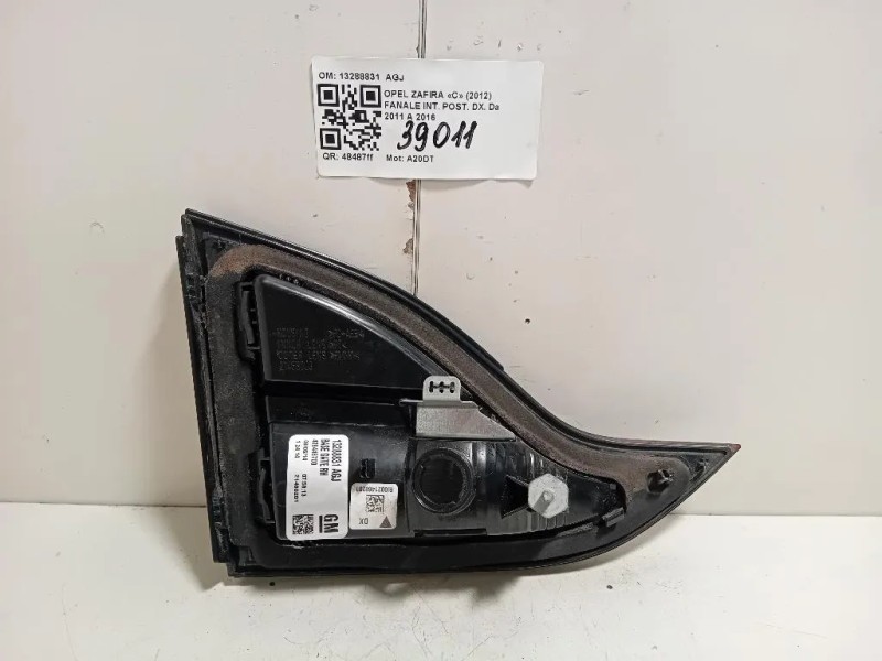 Fanale INT POST DX 13288831 AGJ Opel Zafira C 2012