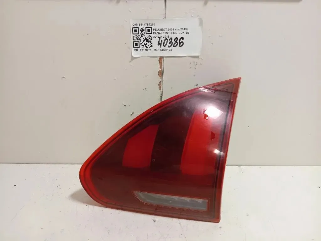 Fanale INT POST DX 9814757280 Peugeot 2008 I 2013