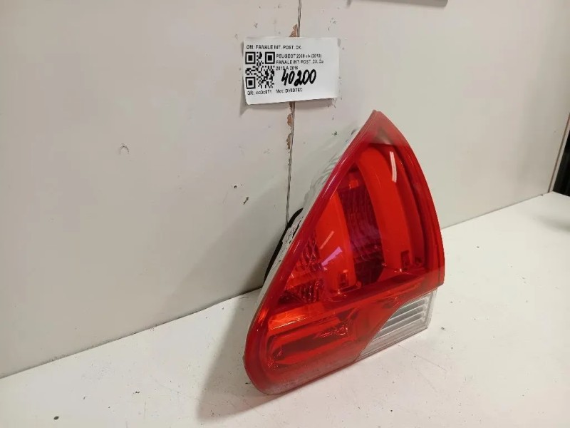 Fanale INT POST DX 9678074580 Peugeot 2008 I 2013