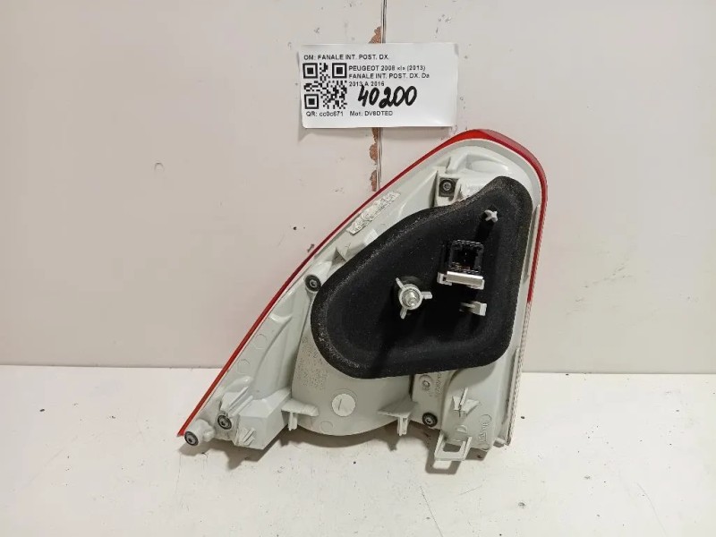 Fanale INT POST DX 9678074580 Peugeot 2008 I 2013