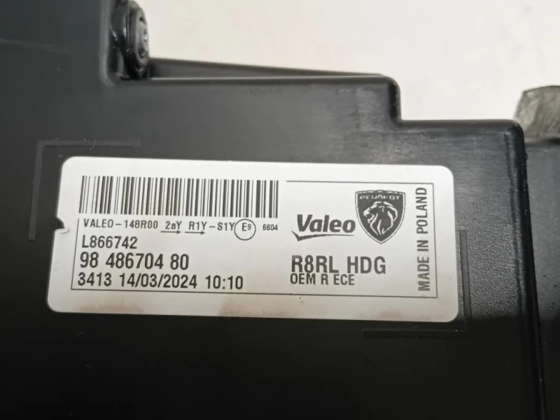 Fanale INT POST DX 9848670480 Peugeot 508 II 2018