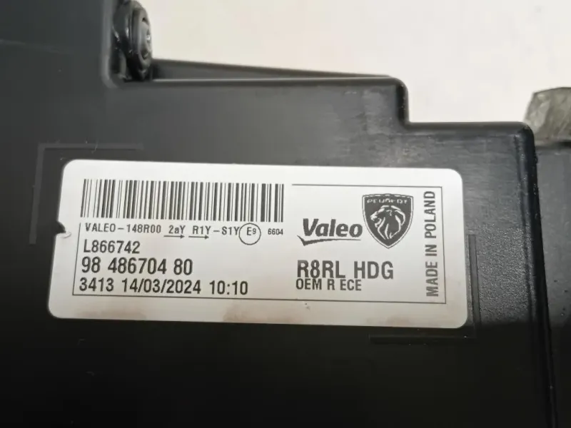 Fanale INT POST DX 9848670480 Peugeot 508 II 2018