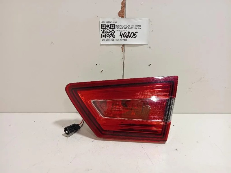 Fanale INT POST DX 265507526R Renault CLIO IV 2013