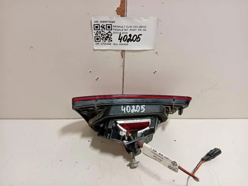 Fanale INT POST DX 265507526R Renault CLIO IV 2013