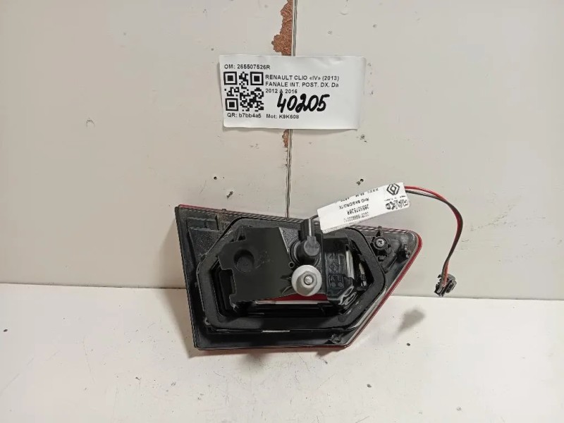 Fanale INT POST DX 265507526R Renault CLIO IV 2013