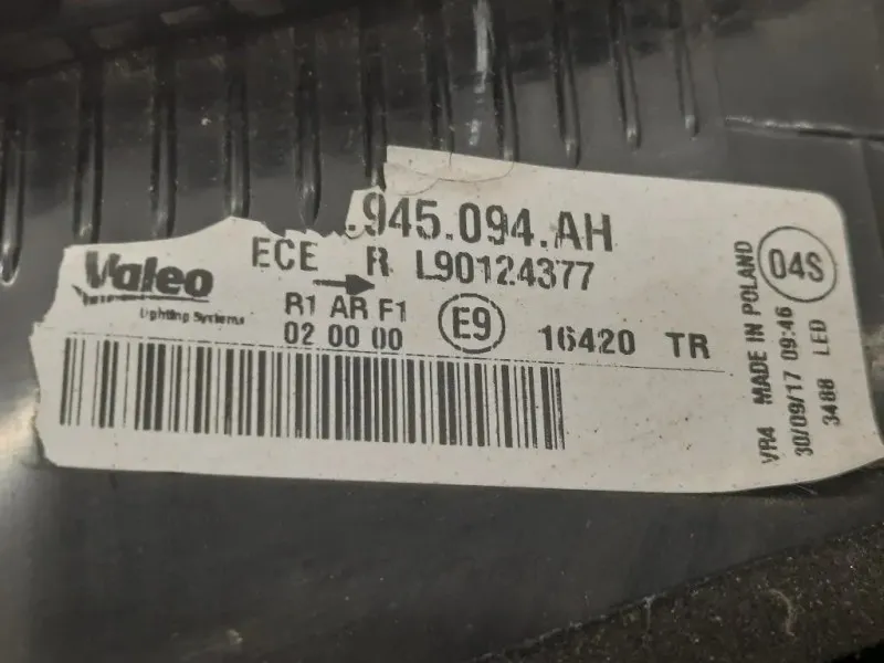 Fanale INT POST DX 5G0 945 094AH Volkswagen GOLF VII 2017