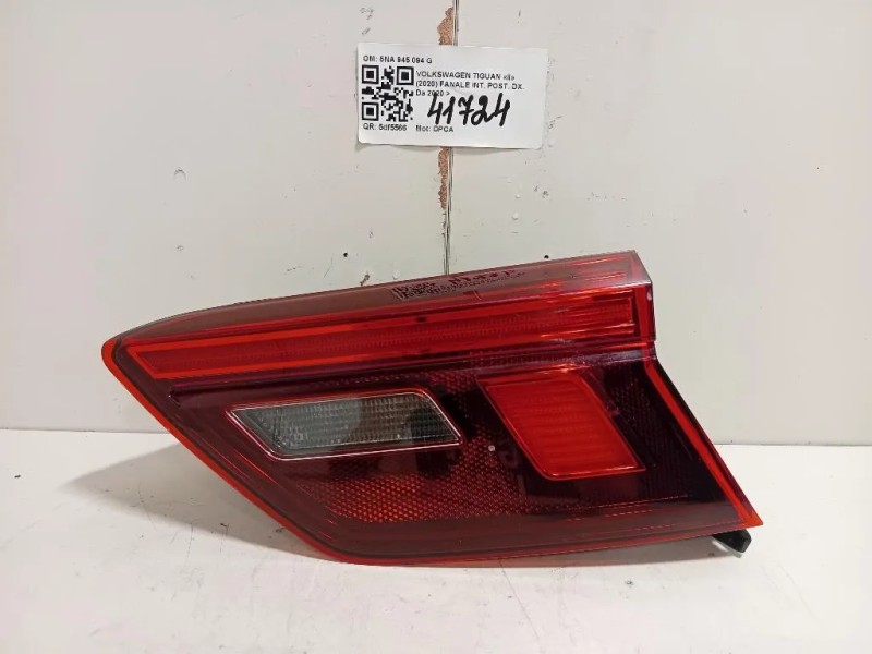 Fanale INT POST DX 5NA945094F Volkswagen Tiguan II 2020