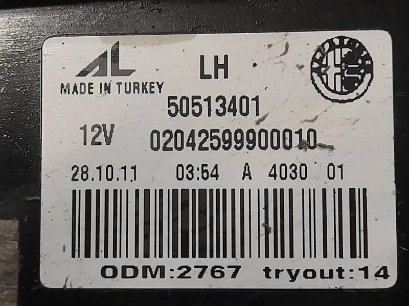 Fanale INT POST SX 50513400 Alfa Romeo Giulietta 2010