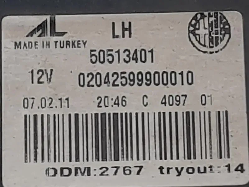 Fanale INT POST SX 50513401 Alfa Romeo Giulietta 2013