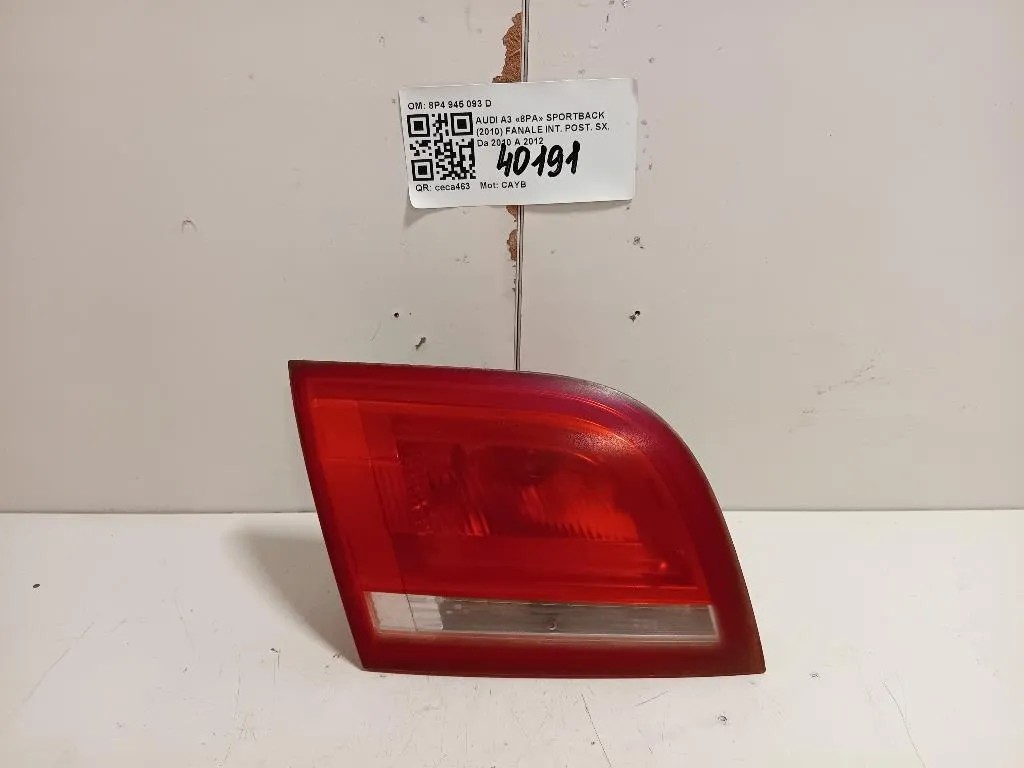 Fanale INT POST SX 8P4 945 093 D Audi A3 8PA Sportback 2010