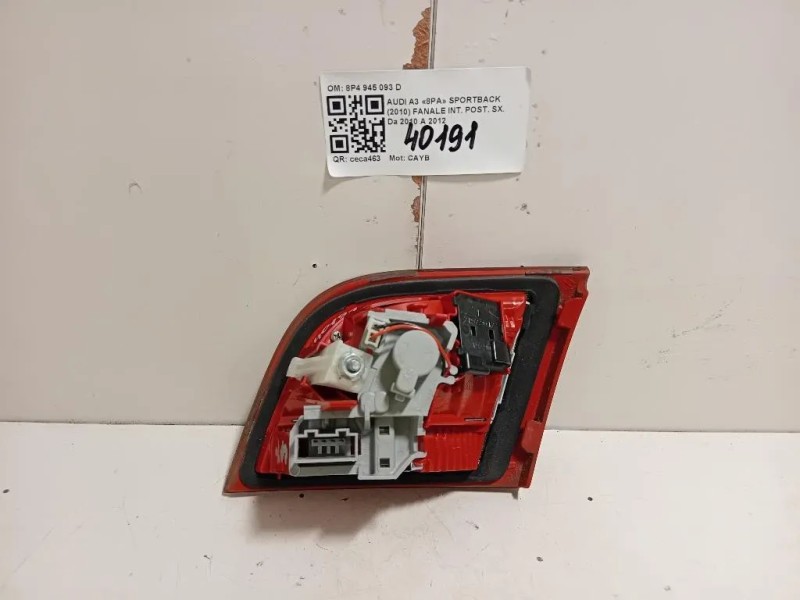 Fanale INT POST SX 8P4 945 093 D Audi A3 8PA Sportback 2010