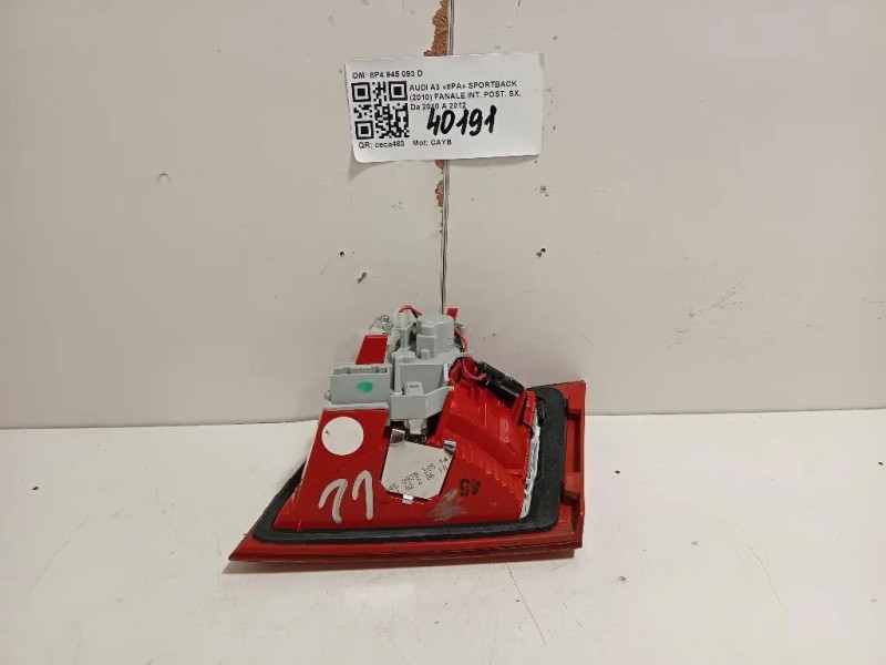Fanale INT POST SX 8P4 945 093 D Audi A3 8PA Sportback 2010
