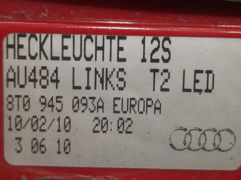 Fanale INT POST SX 8T0945093A Audi A5 8T3 2008