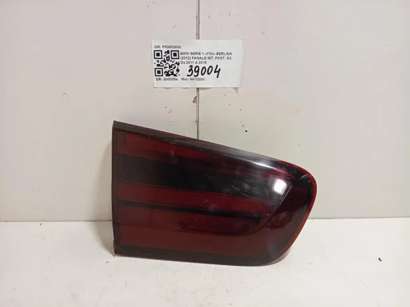 Fanale INT POST SX P03603000 Bmw Serie 1 F20 Berlina 2012