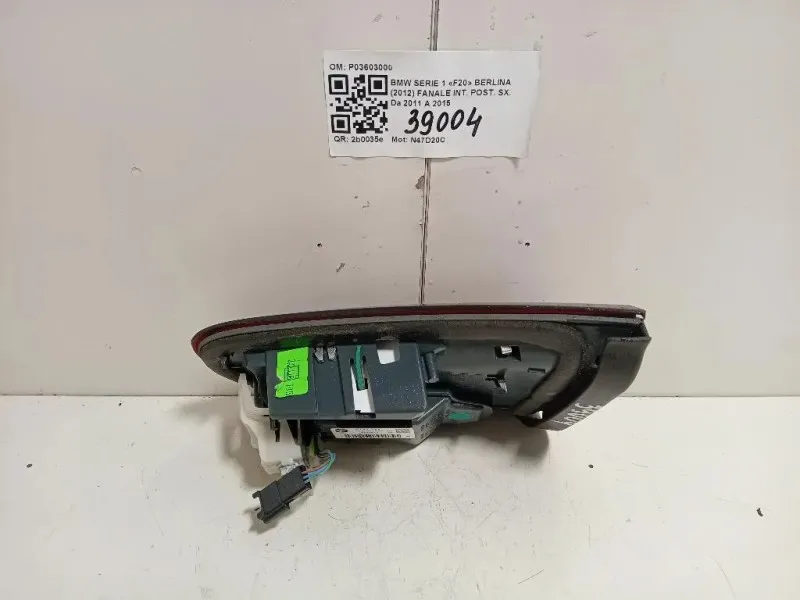 Fanale INT POST SX P03603000 Bmw Serie 1 F20 Berlina 2012