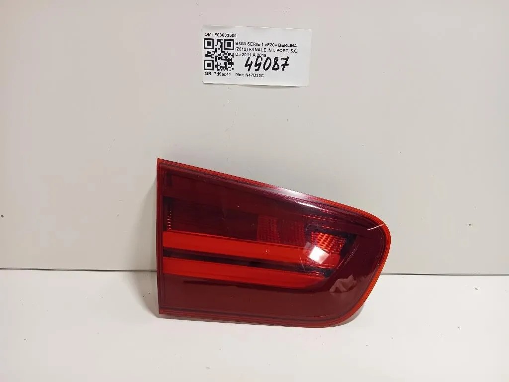 Fanale INT POST SX F03603500 Bmw Serie 1 F20 Berlina 2012