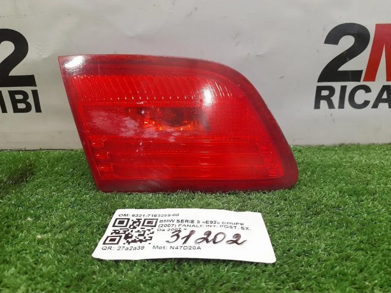 Fanale INT POST SX 6321-7162299-08 Bmw Serie 3 E92 Coupe 2007