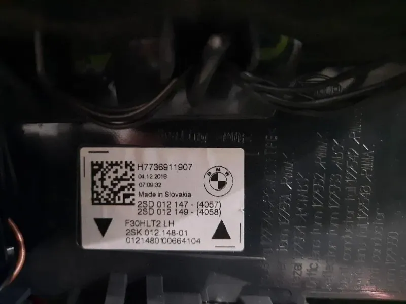 Fanale INT POST SX H7736911907 Bmw Serie 3 F30 Berlina 2015