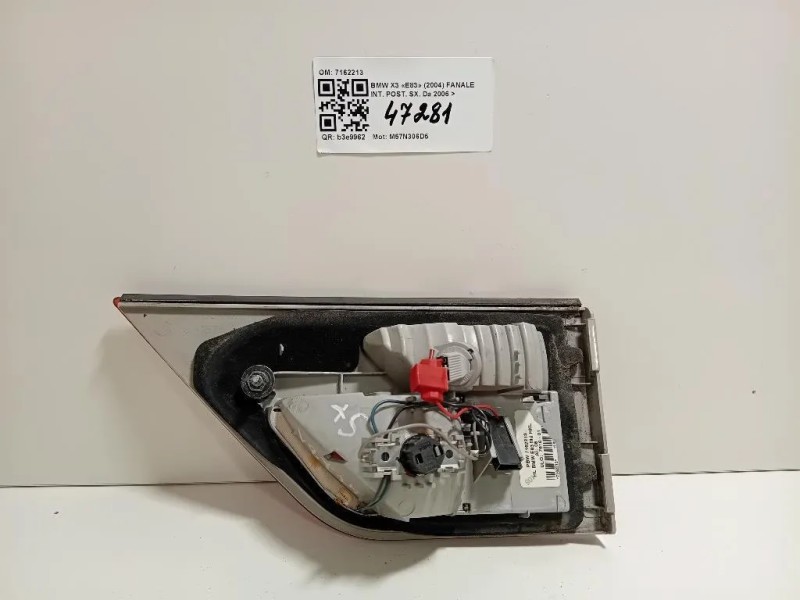 Fanale INT POST SX 7162213 Bmw X3 E83 2004