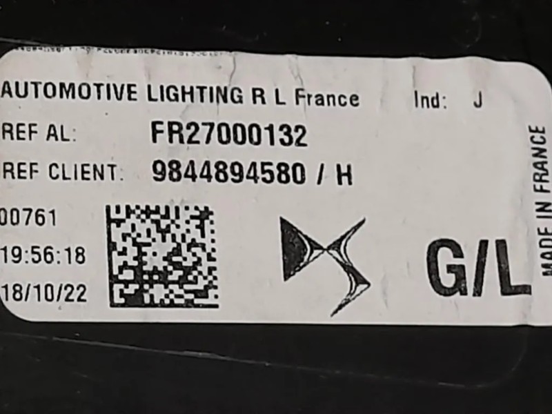 Fanale INT POST SX 9844894580 Citroen DS4 I 2016