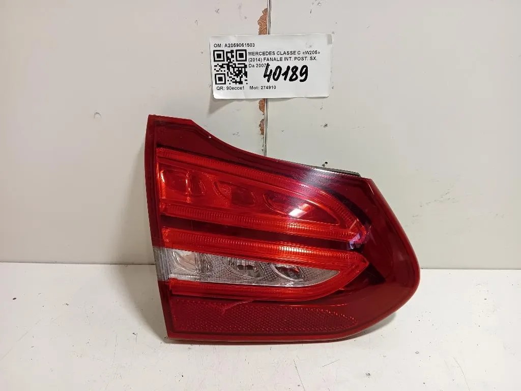 Fanale INT POST SX A2059061503 Mercedes Classe C W205 2014