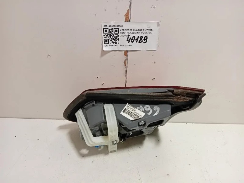 Fanale INT POST SX A2059061503 Mercedes Classe C W205 2014