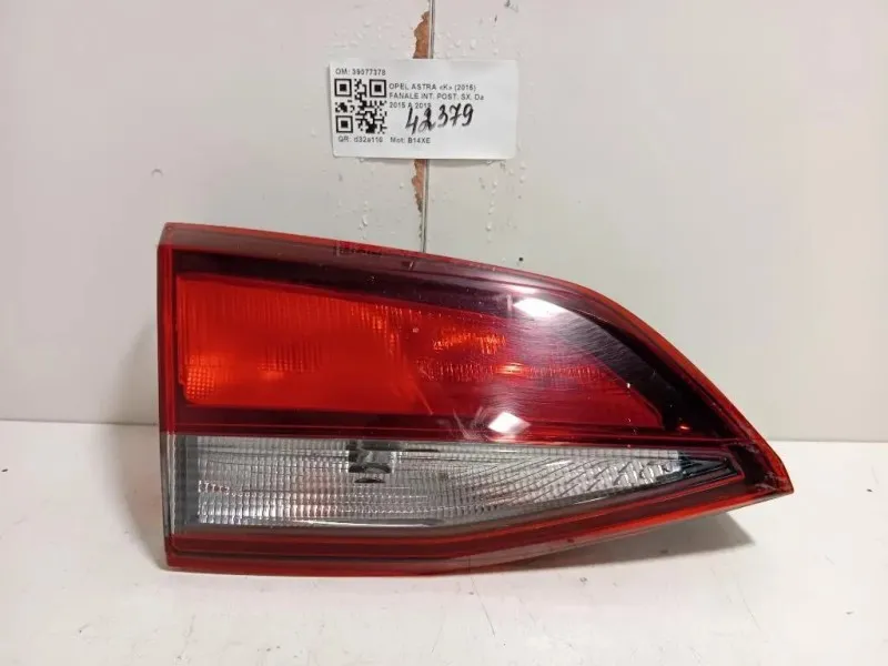 Fanale INT POST SX 39077378 Opel Astra K 2016