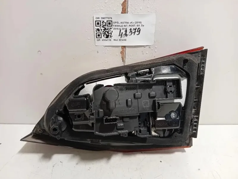 Fanale INT POST SX 39077378 Opel Astra K 2016