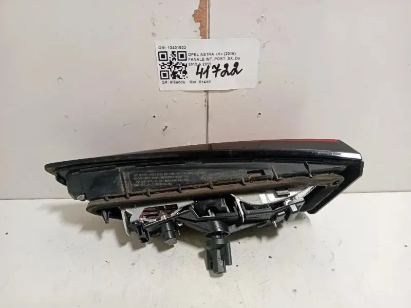 Fanale INT POST SX 13401522 Opel Astra K 2016