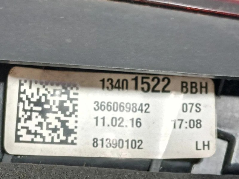 Fanale INT POST SX 13401522 Opel Astra K 2016