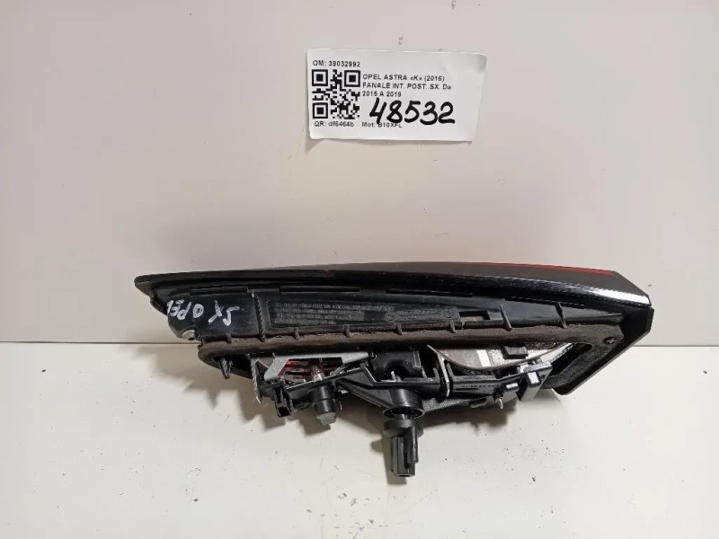 Fanale INT POST SX 39032992 Opel Astra K 2016