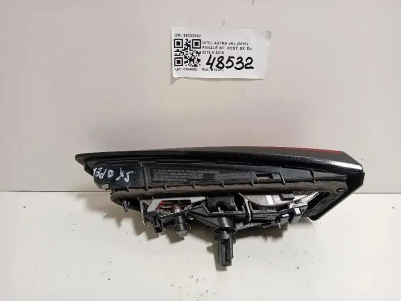 Fanale INT POST SX 39032992 Opel Astra K 2016