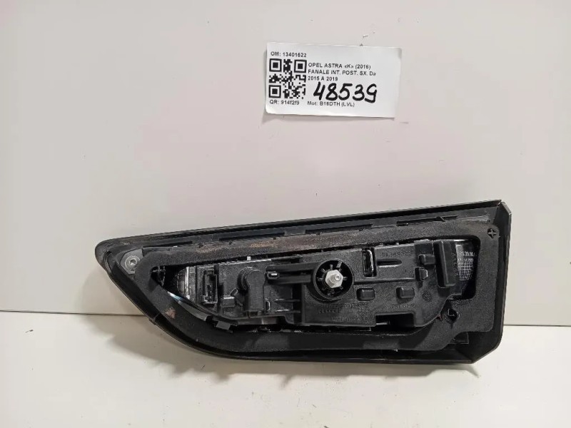 Fanale INT POST SX 13401522 Opel Astra K 2016