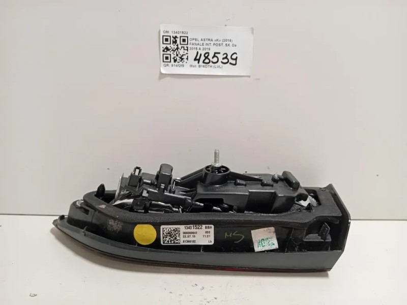 Fanale INT POST SX 13401522 Opel Astra K 2016