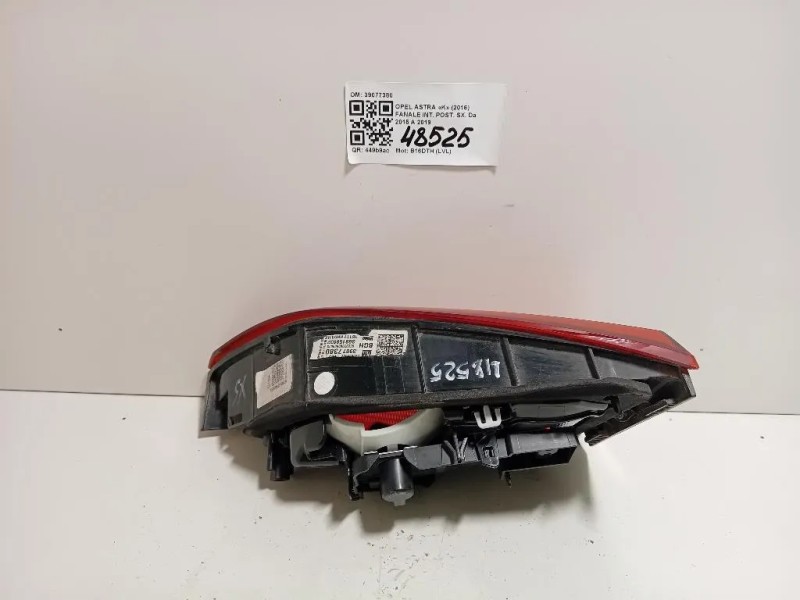 Fanale INT POST SX 39077380 Opel Astra K 2016