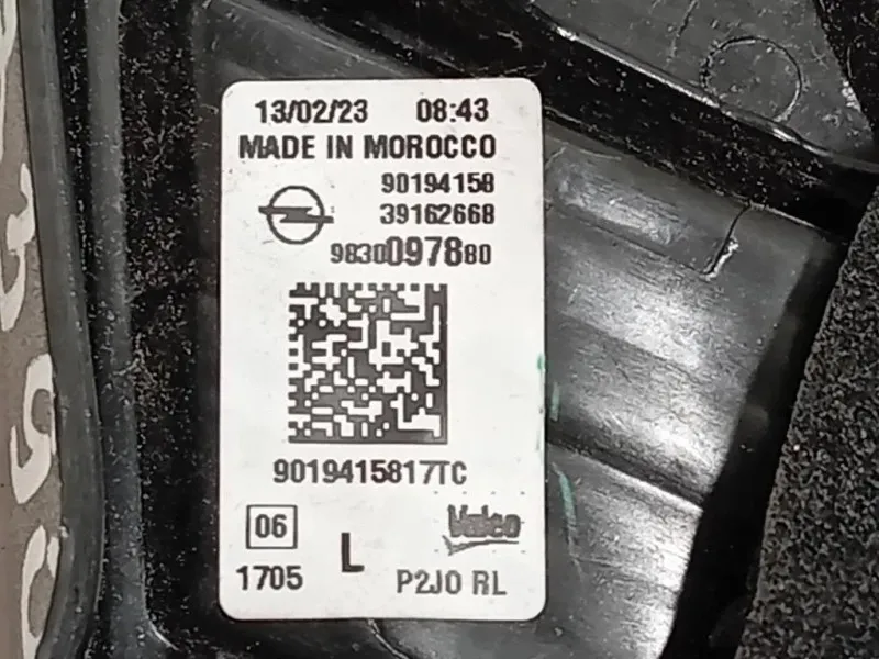 Fanale INT POST SX 9830097880 Opel Corsa F 2019