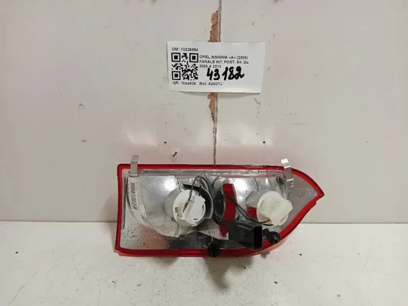 Fanale INT POST SX 13226854 SX Opel Insignia A 2009