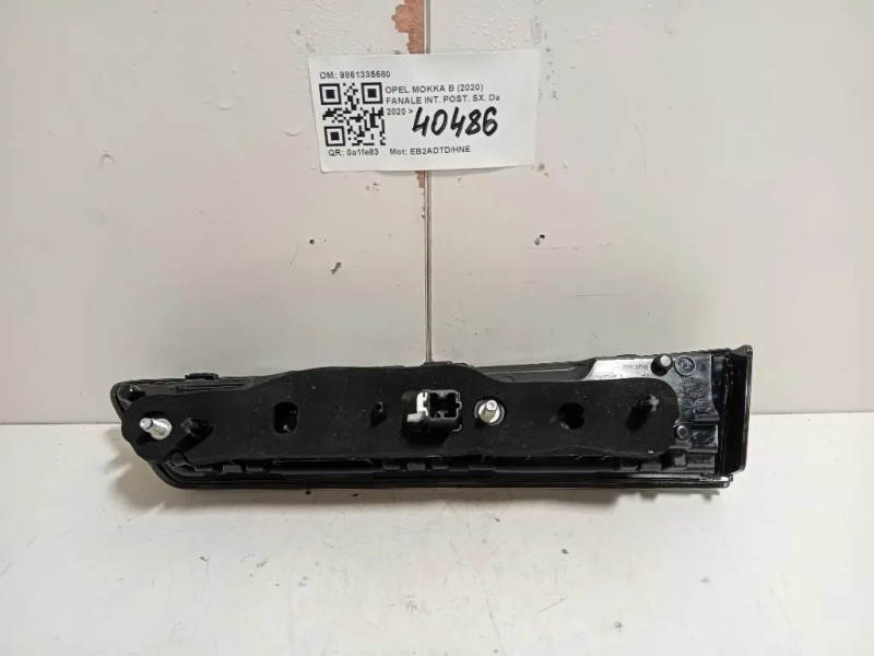 Fanale INT POST SX 9861335680 Opel Mokka B 2020