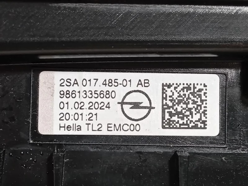 Fanale INT POST SX 9861335680 Opel Mokka B 2020