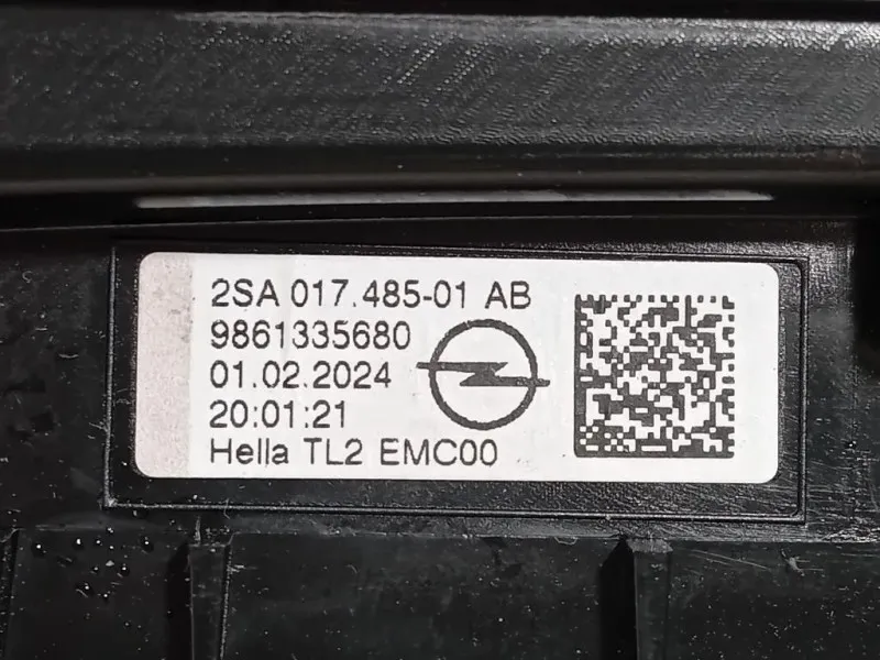 Fanale INT POST SX 9861335680 Opel Mokka B 2020