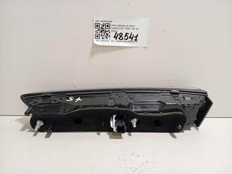 Fanale INT POST SX 9833944480 Opel Mokka B 2020