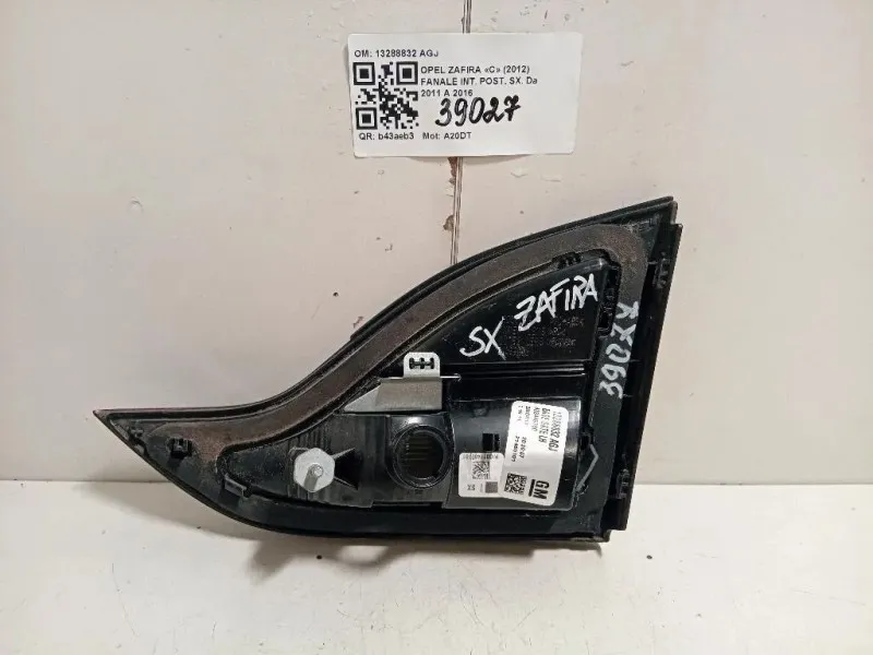 Fanale INT POST SX 13288832 AGJ Opel Zafira C 2012