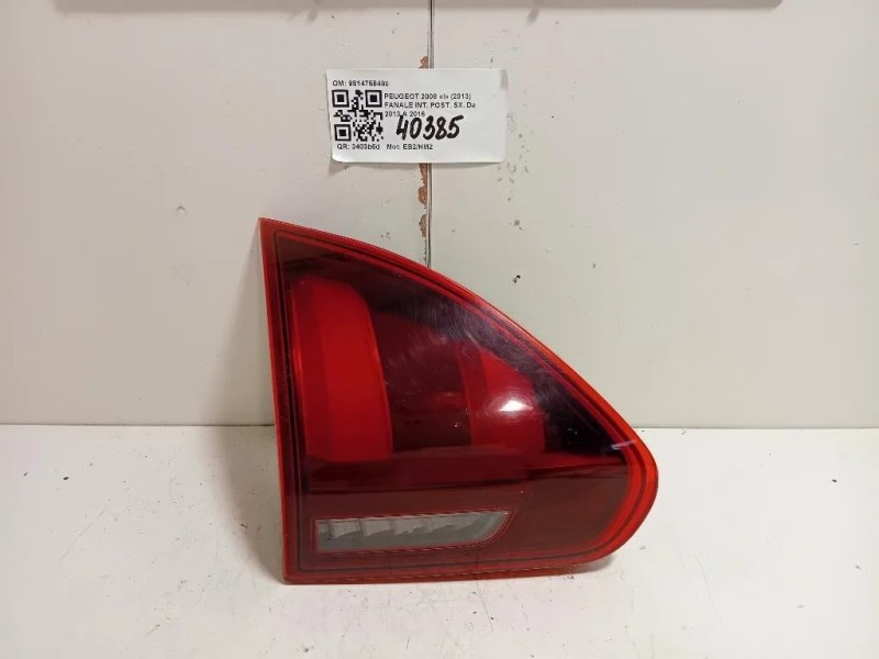 Fanale INT POST SX 9814758480 Peugeot 2008 I 2013