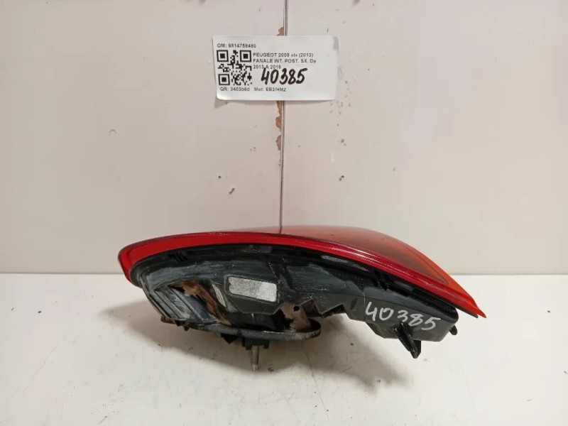 Fanale INT POST SX 9814758480 Peugeot 2008 I 2013