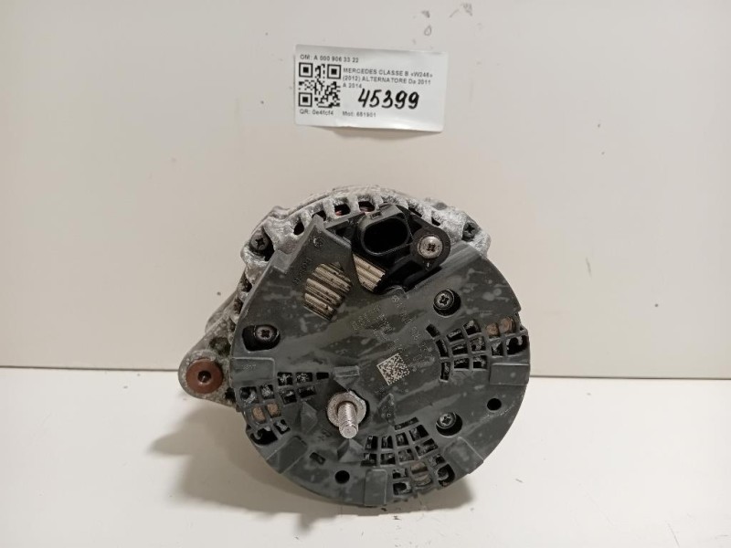 Alternatore A 000 906 33 22 Mercedes Classe B W246 2012