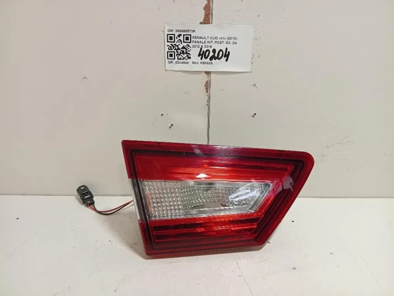 Fanale INT POST SX 265556573R Renault CLIO IV 2013