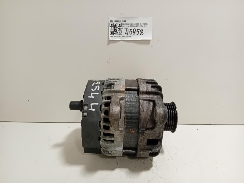 Alternatore A000 906 33 22 Mercedes Classe B W246 2012