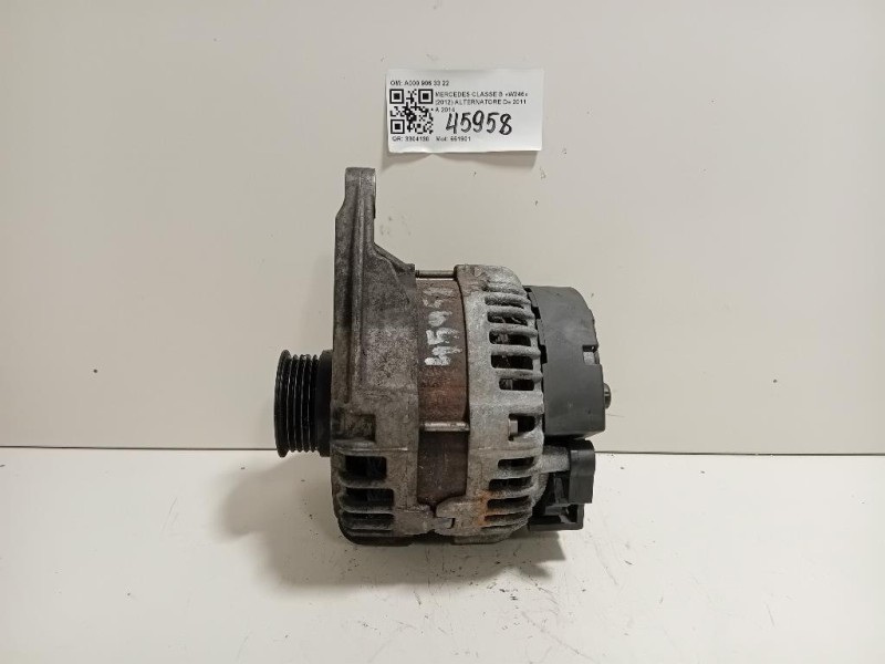 Alternatore A000 906 33 22 Mercedes Classe B W246 2012