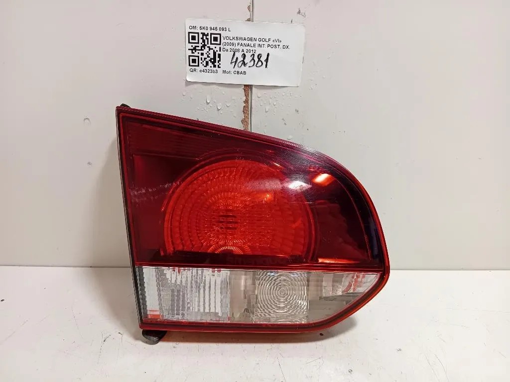 Fanale INT POST SX 5K0 945 093 L Volkswagen GOLF VI 2009