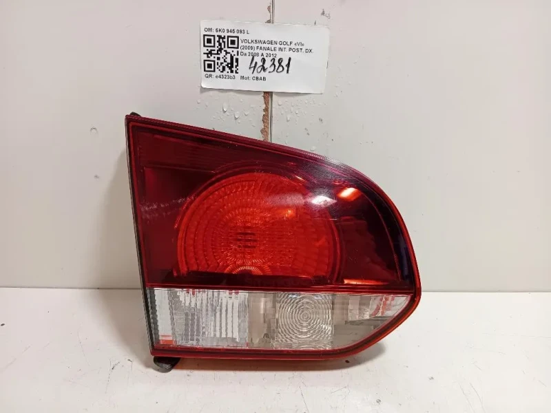 Fanale INT POST SX 5K0 945 093 L Volkswagen GOLF VI 2009